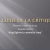 Le Guide De La Critique ( The Gloser's Guide )